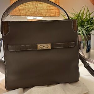 Tory Burch Lee Radziwill Double Bag Small Taupe